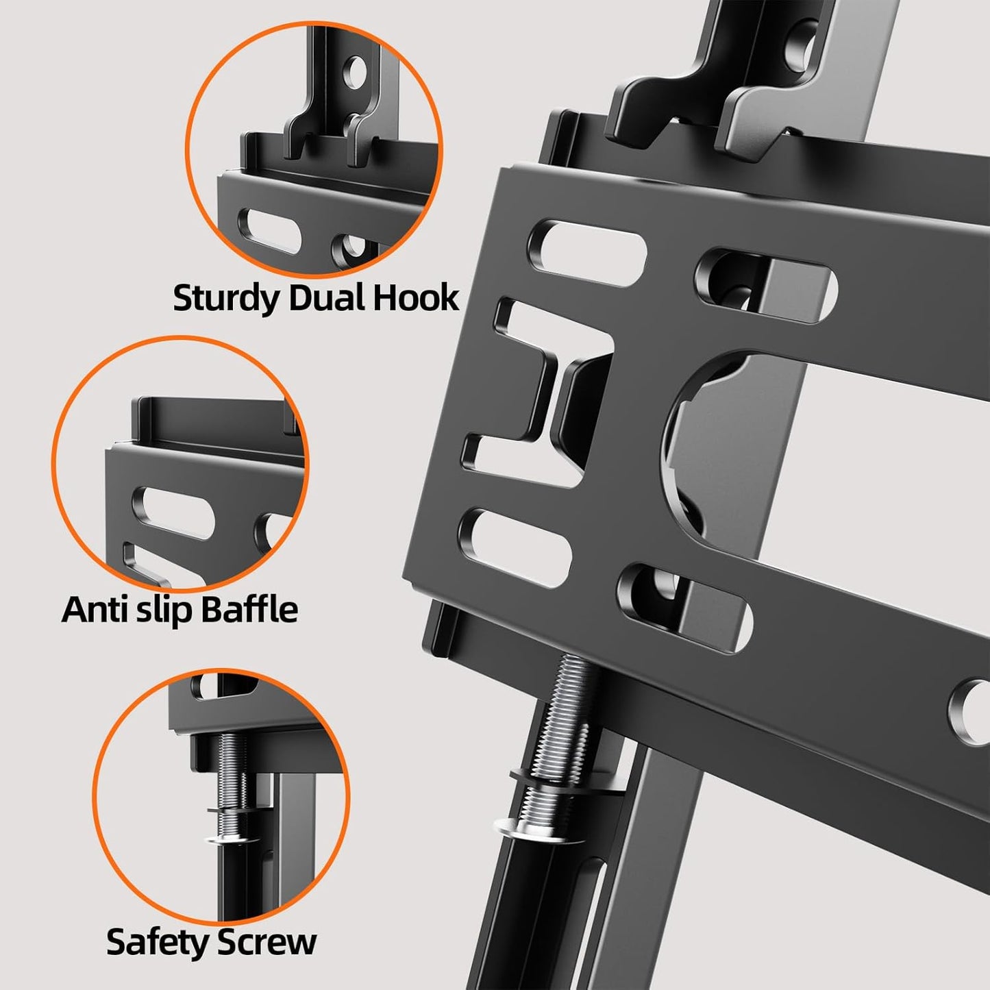 IWOBOARD 32 40 42 inch Fixed TV Monitor Wall Mount for LED LCD TVs & M