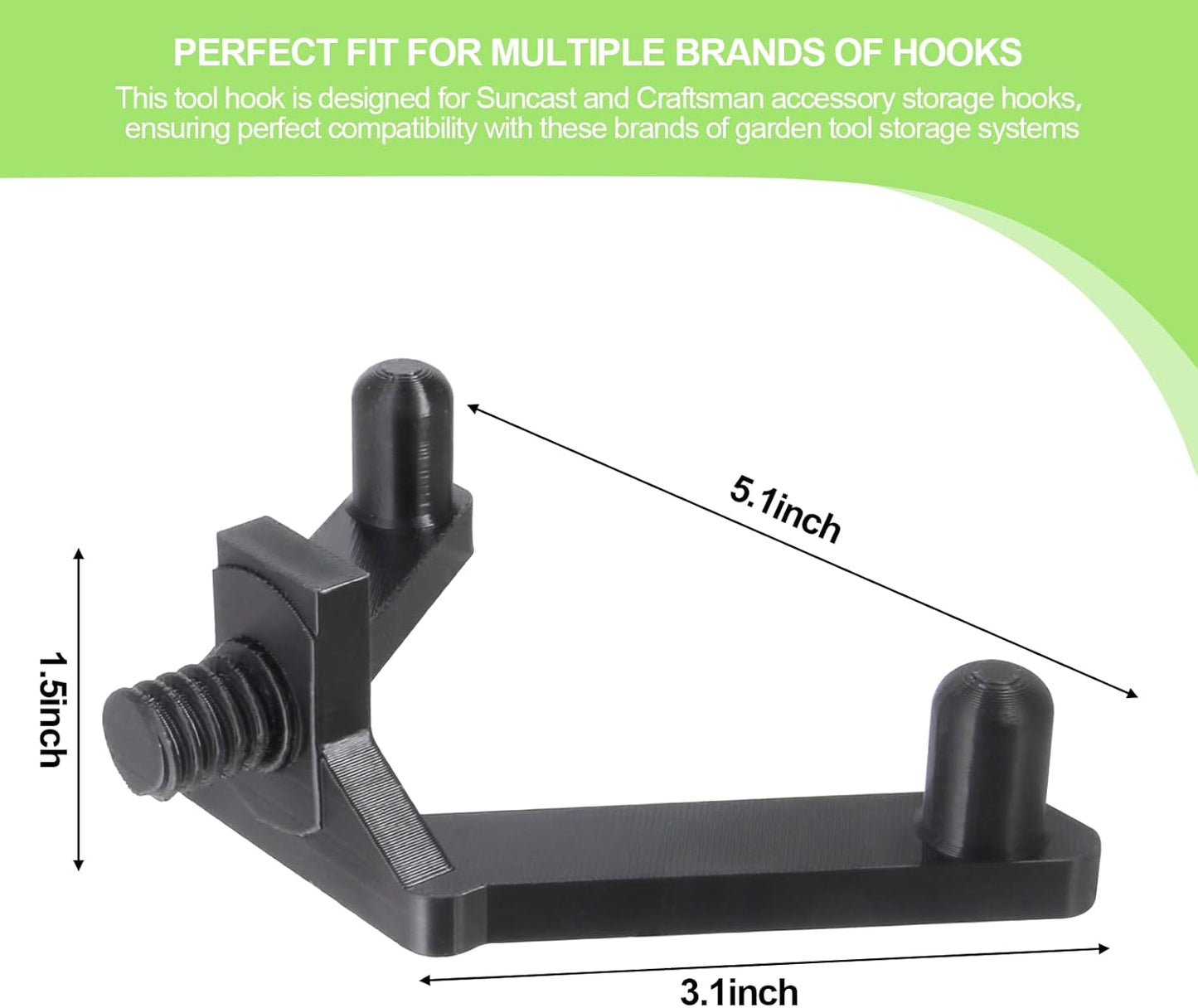 TMingQiEven Tool Hook Hooks for Garden tools Easy to install Durable Construction Maximizes Space Compatible with Suncast/Craftsman