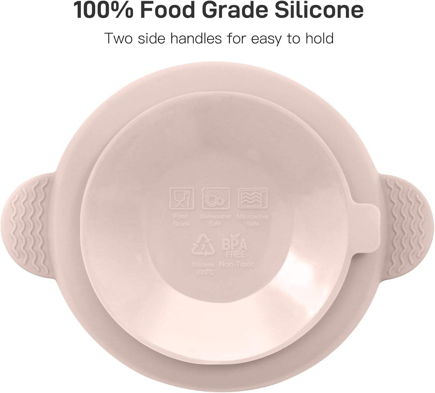 Silicone Baby Feeding Set, 3 Pack Baby Bowls with Suction and 3 Pack B
