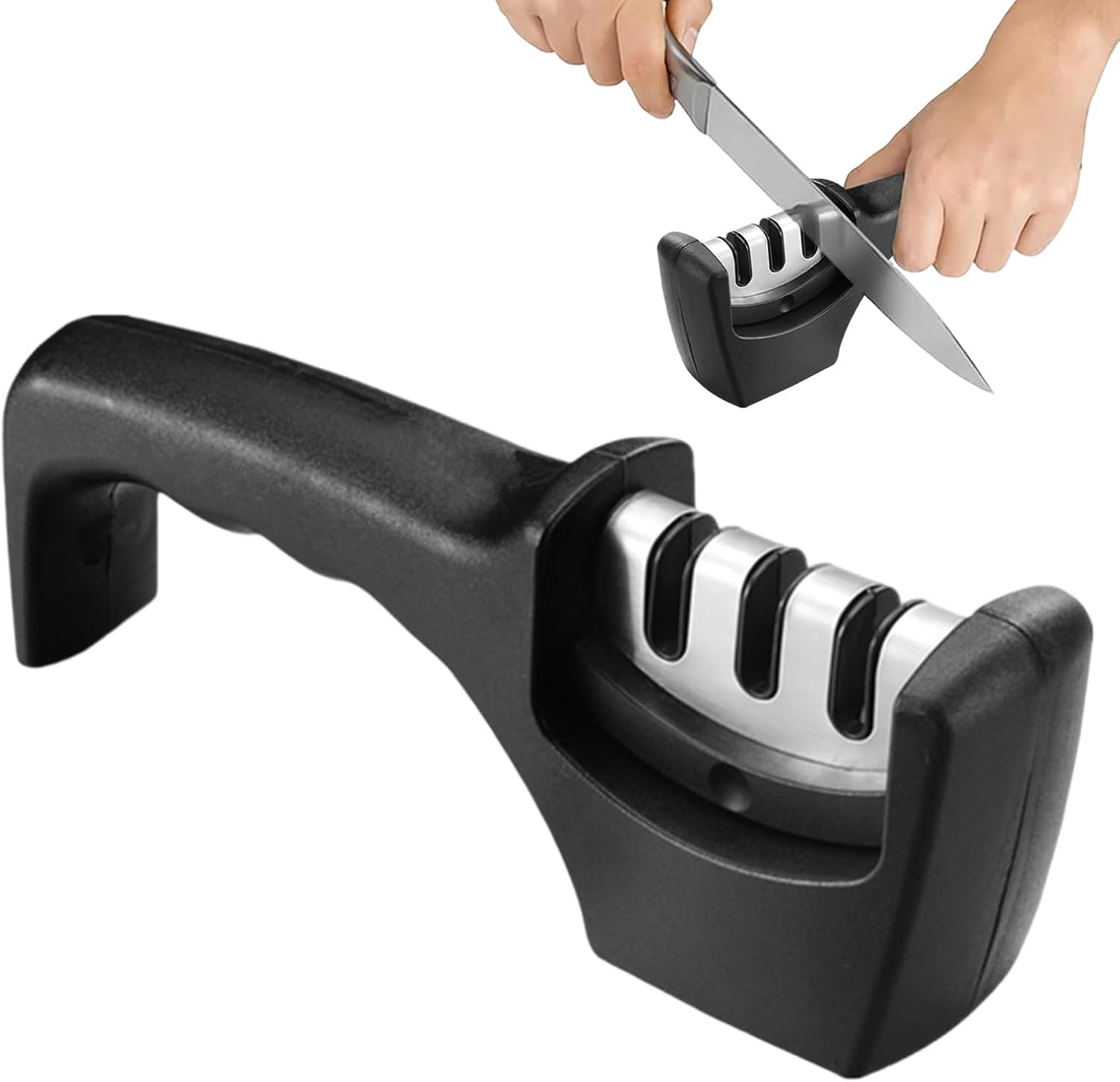 Garden Tool Sharpener - Anti Slip Base Precision Grinding Stone for Sa