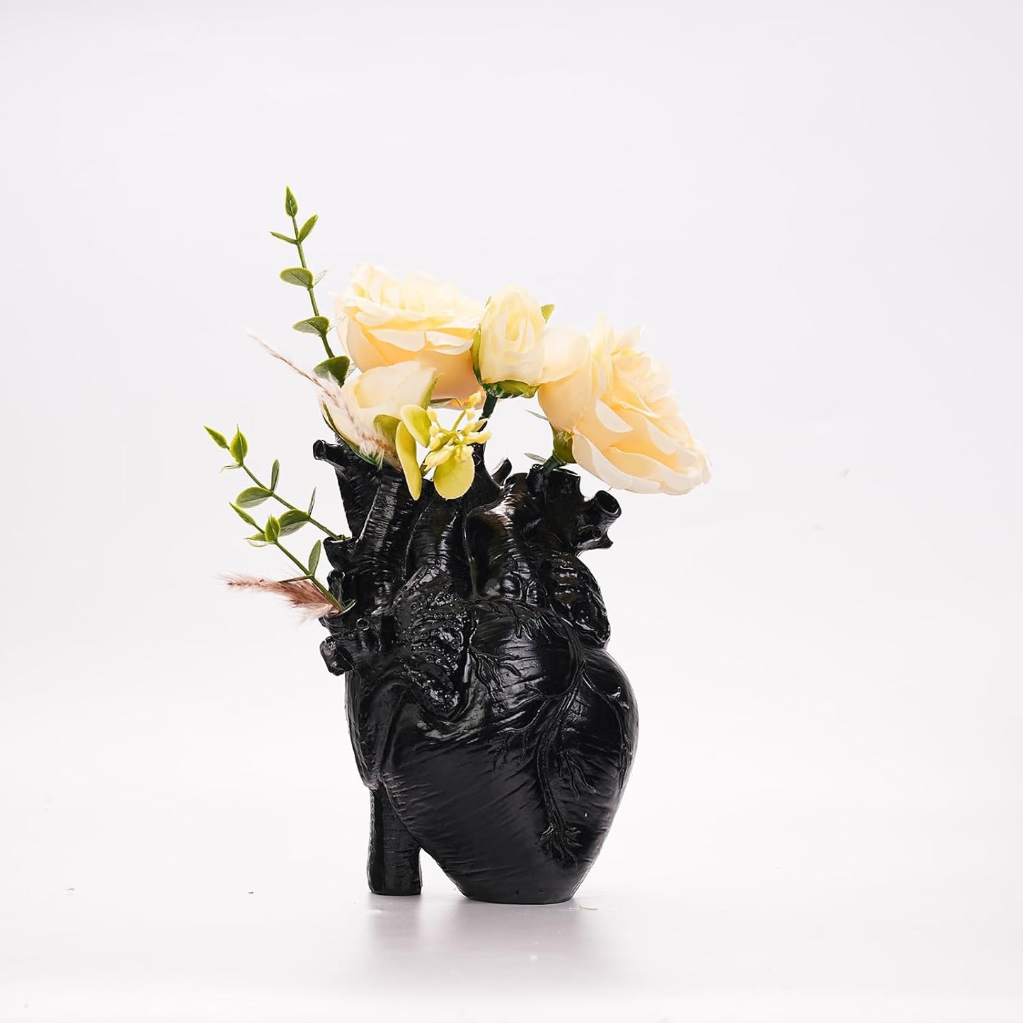 Heart Shaped Resin Vase - Anatomical Human Heart Flower Pot Planter, Nordic Modern Desktop Decor for Farmhouse Living Room, Bedroom, Valentine's Day Gift Home Decoration