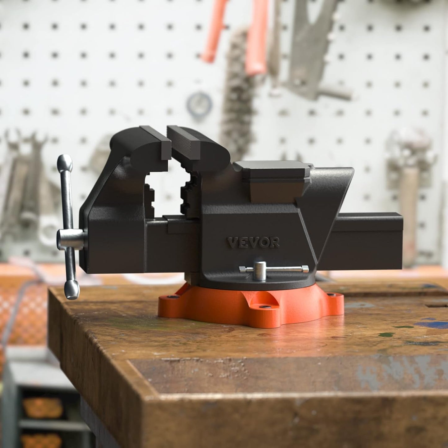 VEVOR Bench Vise, 6-inch Jaw Width 5.9-inch Jaw Opening, 360-Degree Sw