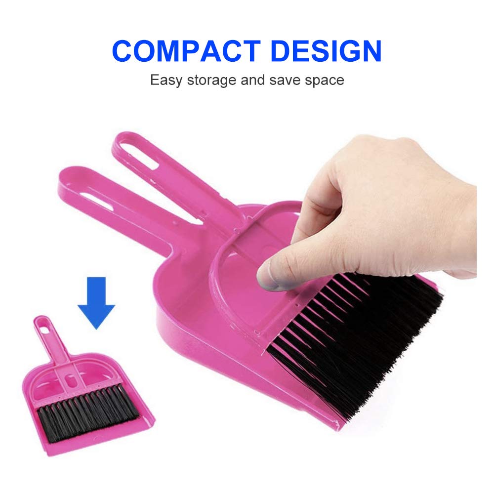 WishLotus Mini Dustpan and Brush Set, Portable Exquisite Pet Waste Cle