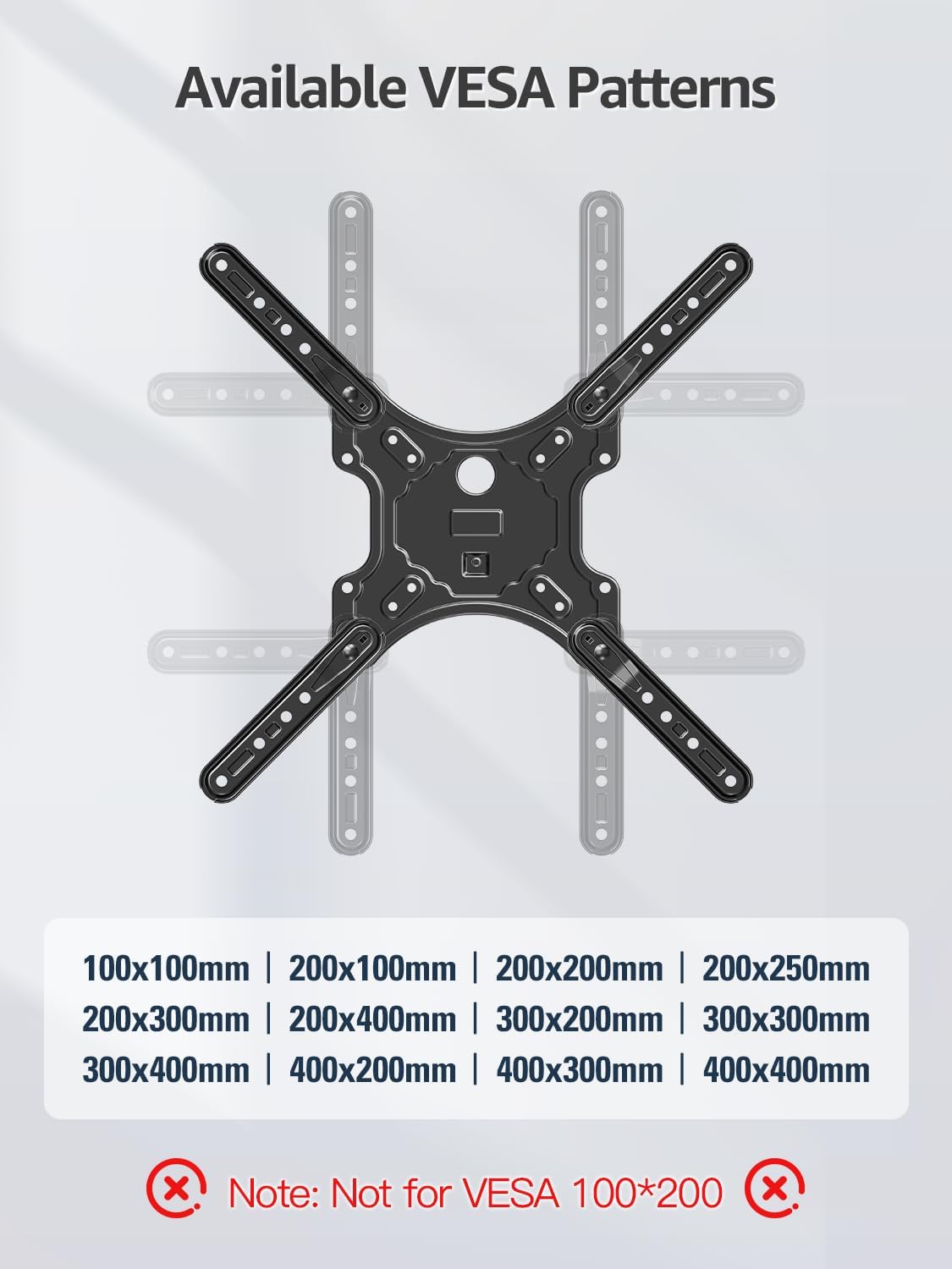 MOUNTUP Full Motion TV Wall Mount for Most 26-60 Inch TVs, Max VESA 400x400mm Wall Mount TV Bracket with Swivel Tilting Extension Level Adjustment for LED LCD Flat Curved TVs Up to 77 LBS, MU0018