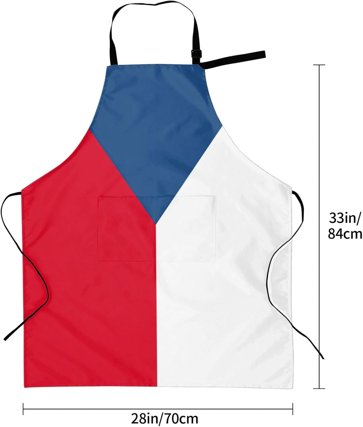 Flag of the Czech Republic print Waterproof chef's apron with pocket a