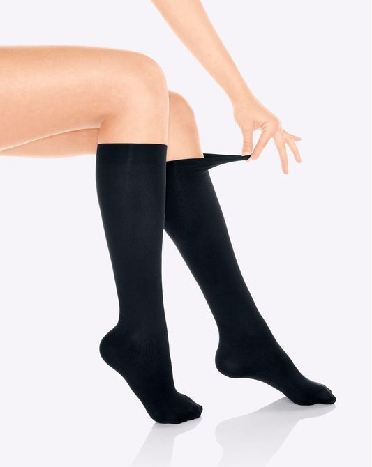 Winterlace Women’s Trouser Socks, Opaque Stretchy Nylon Knee High, Man