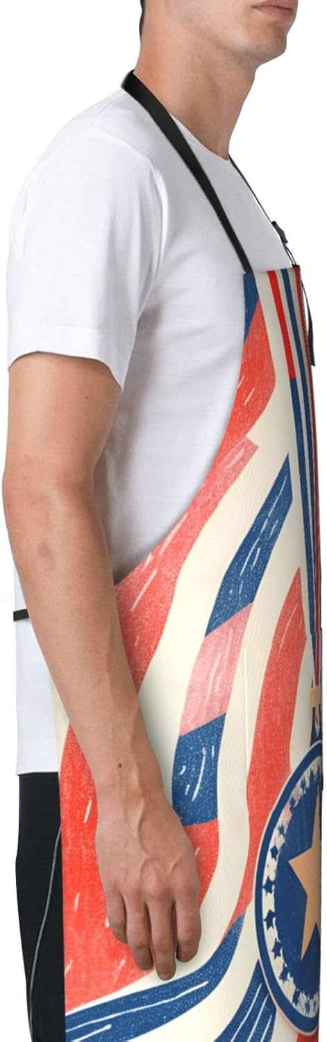YANYU star Print 28x33 In Kitchen Apron Stylish Chef Apron with Pockets for Cooking Baking Painting