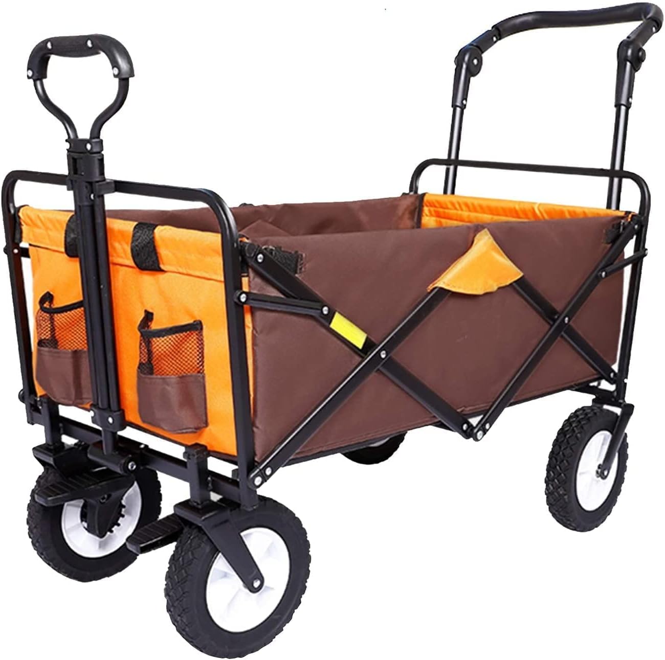 Portable Camping Cart,Beach Trolley Fishing Trolley with Putter Foldable Garden Utility Vehicle Large Capacity Heavy Trailer Convenient and l Bearing 100kg/220lbs