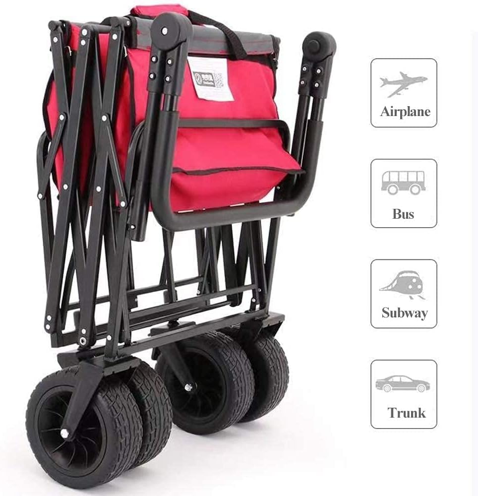 Handcart, Outdoor Multi-Function Wagon, Heavy-Duty Garden Portable Tro
