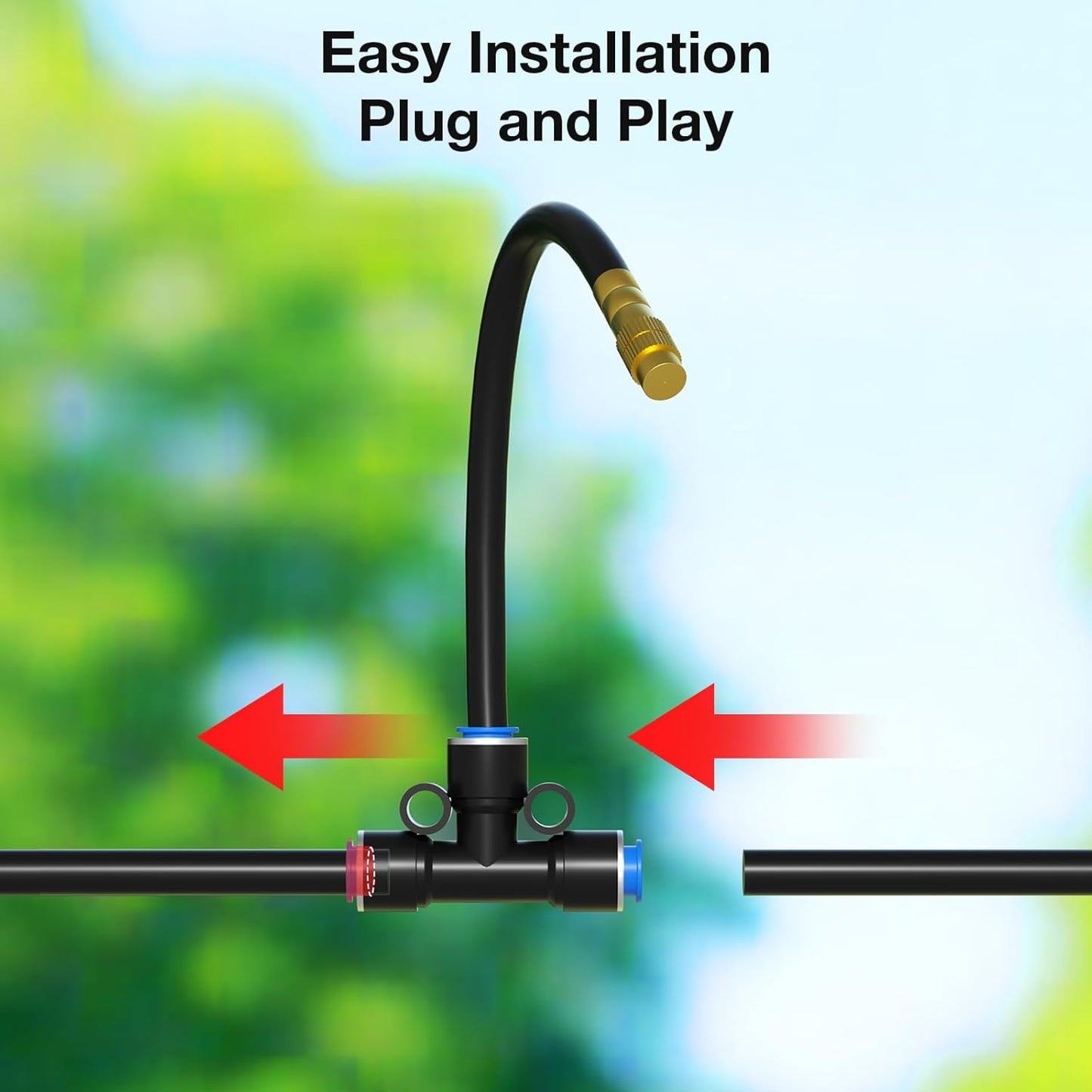 MIXC 100Ft 1/4" Drip Irrigation System,2026-Upgrade Garden Irrigation 