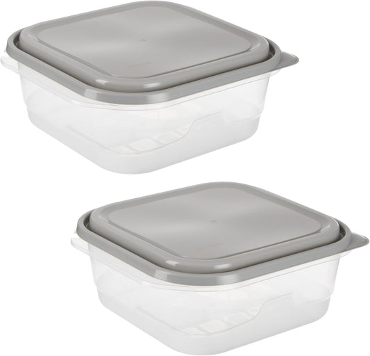 GoodCook EveryWare Extra Large Square Food Storage Container, 2 Pack, 
