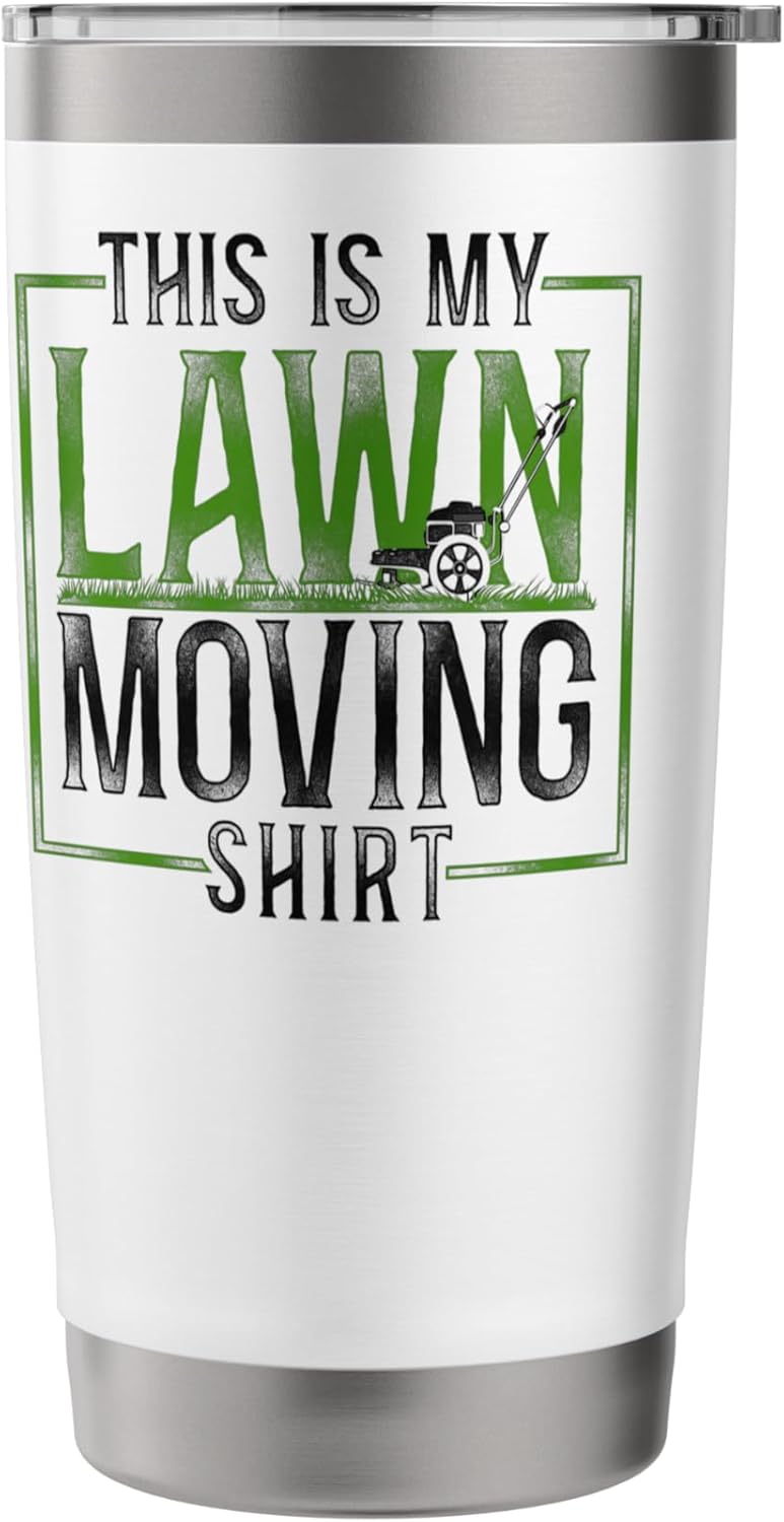 Lawn Mower Mowing Dad Father Landscaper Vintage This Is My Stainless Steel Insulated Tumbler