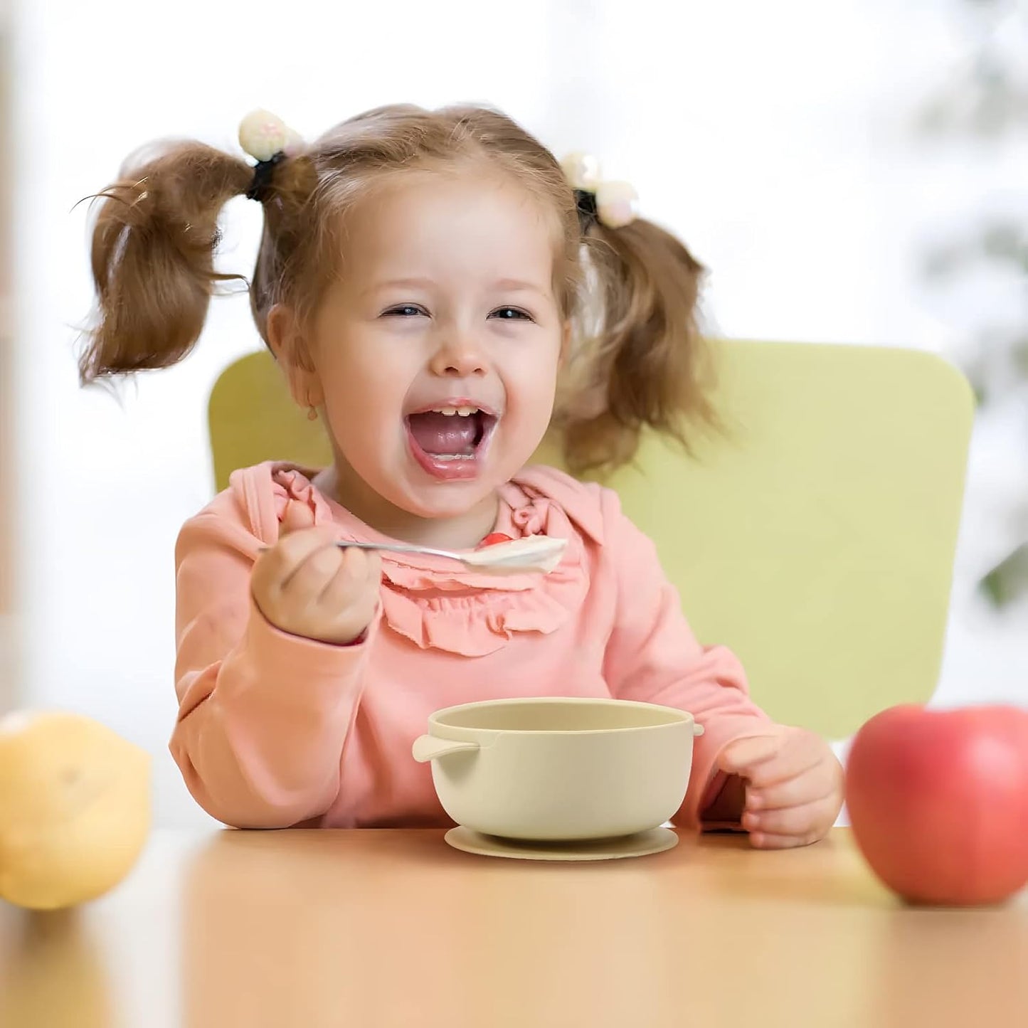 PandaEar 3 Pack Baby Bowls with Suction| Stay Put Silicone Food Bowl f