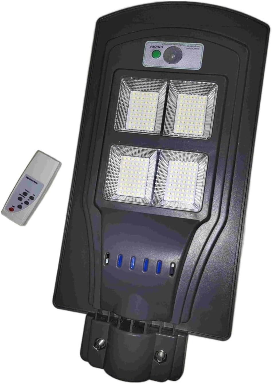 110W Solar Street Light Wall Lamp with Motion Sensor and Remote Control for Garage Patio Garden Outdoor Lighting