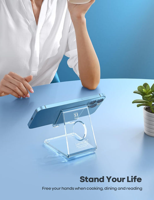 Lamicall Cell Phone Stand, Desk Accessories - Clear Office Cell Phone 
