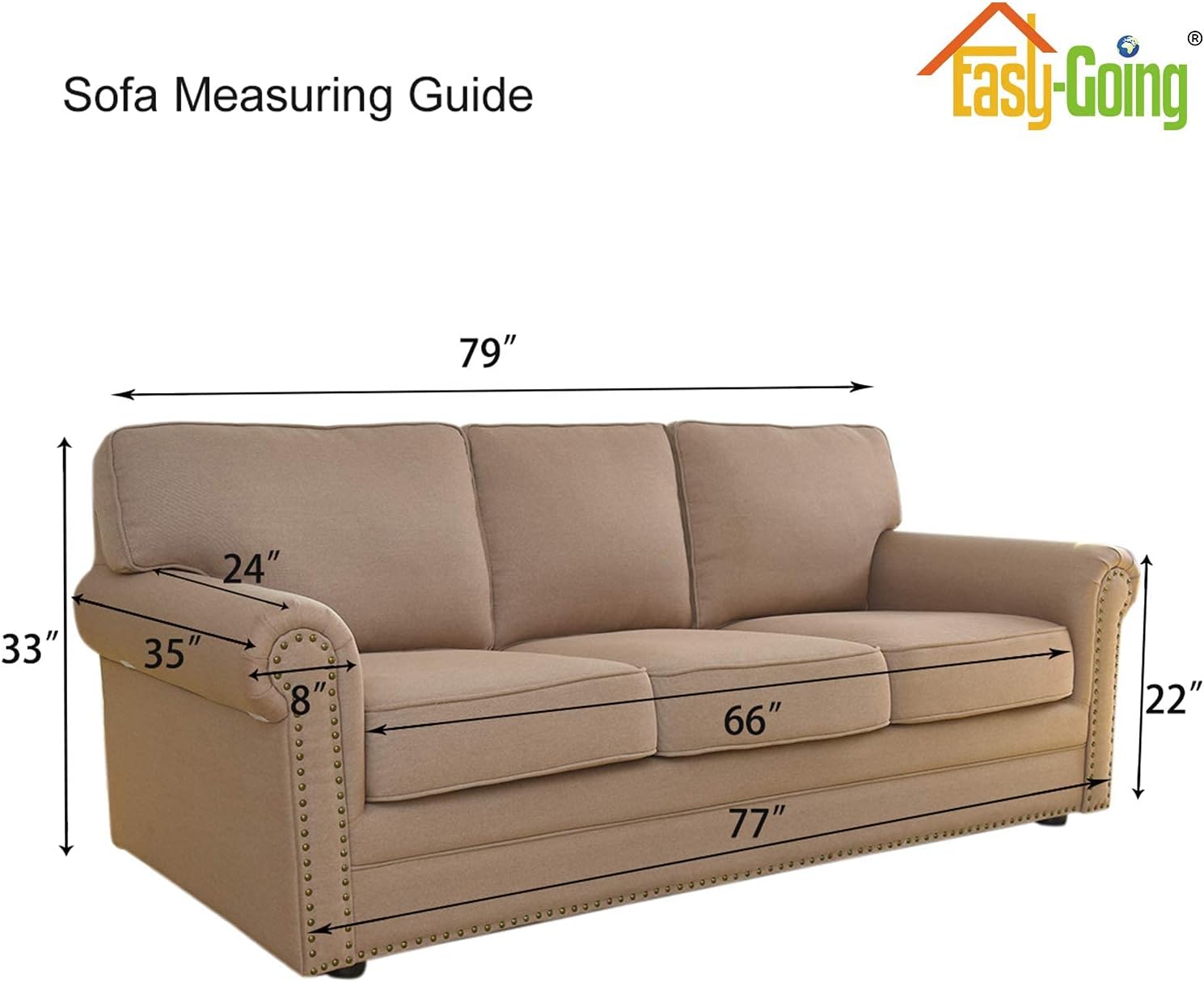 Easy-Going Stretch Sofa Slipcover 1-Piece Sofa Cover Furniture Protect