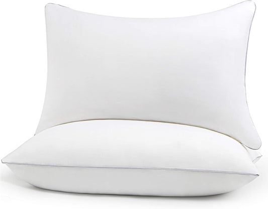 HIMOON Bed Pillows for Sleeping 2 Pack,Standard Size Cooling Pillows Set of 2,Top-end Microfiber Cover for Side Stomach Back Sleepers
