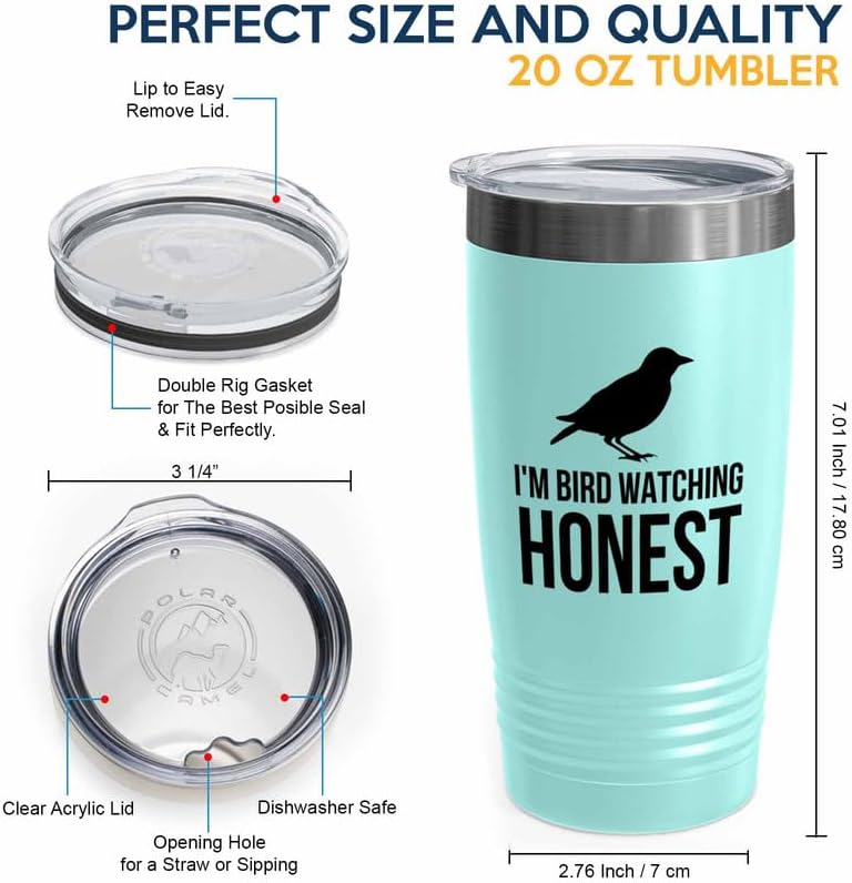 Birding Teal Edition Viking Tumbler 20oz - I'm bird watching - Bird Fe