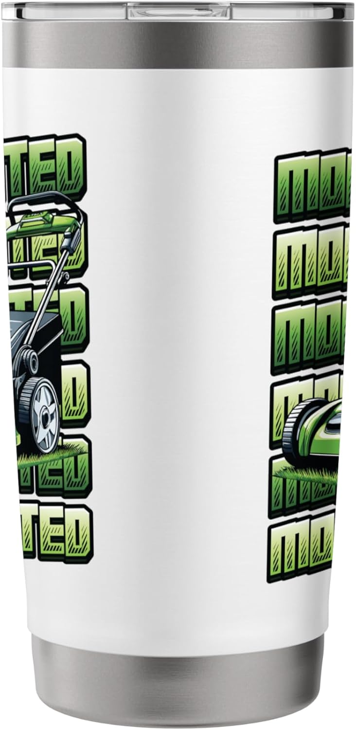 Mowtivated Mowing Lover Lawn Mowing Stainless Steel Insulated Tumbler