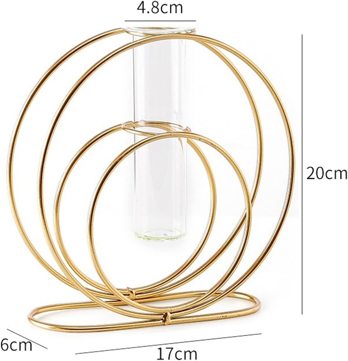 Golden Vase Kitchen Decoration Gift Glass Spreading Beautiful Office Decorations Iron Flower Stand Metal Plant Holder Bedroom Decoration