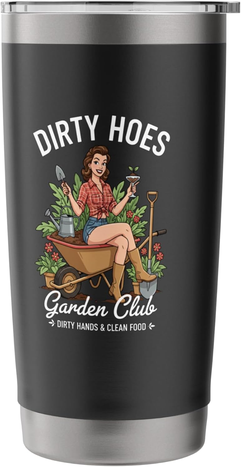 Dirty Hoes Garden Club Vintage Pinup Gardening Funny For Her Stainless