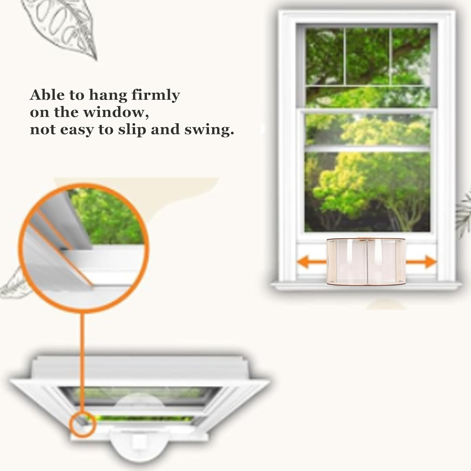 Window Bird Feeder Inside House Rain Proof Adjustable Inlet Stable 180