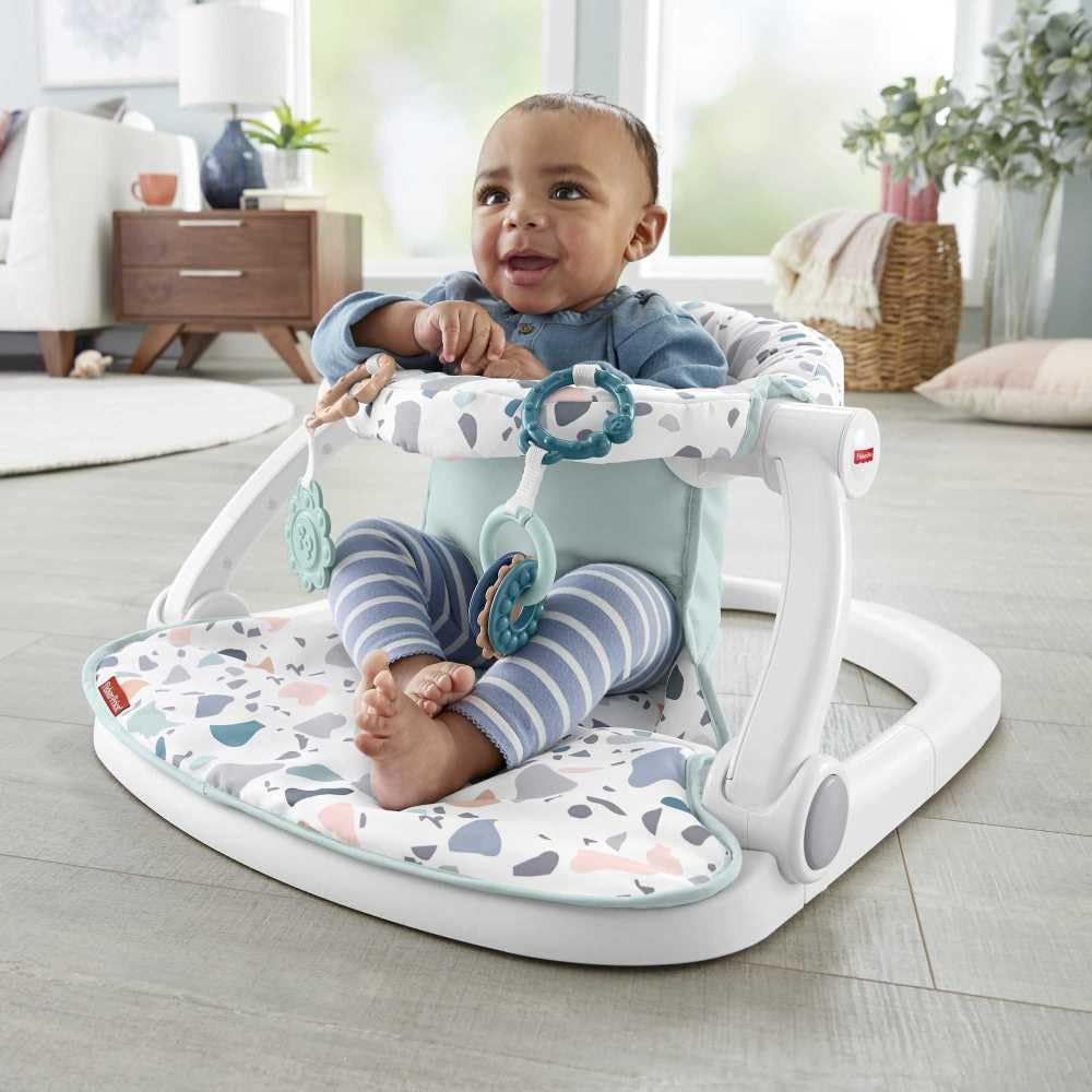 Fisher-Price Portable Baby Chair Sit-Me-Up Floor Seat With Development