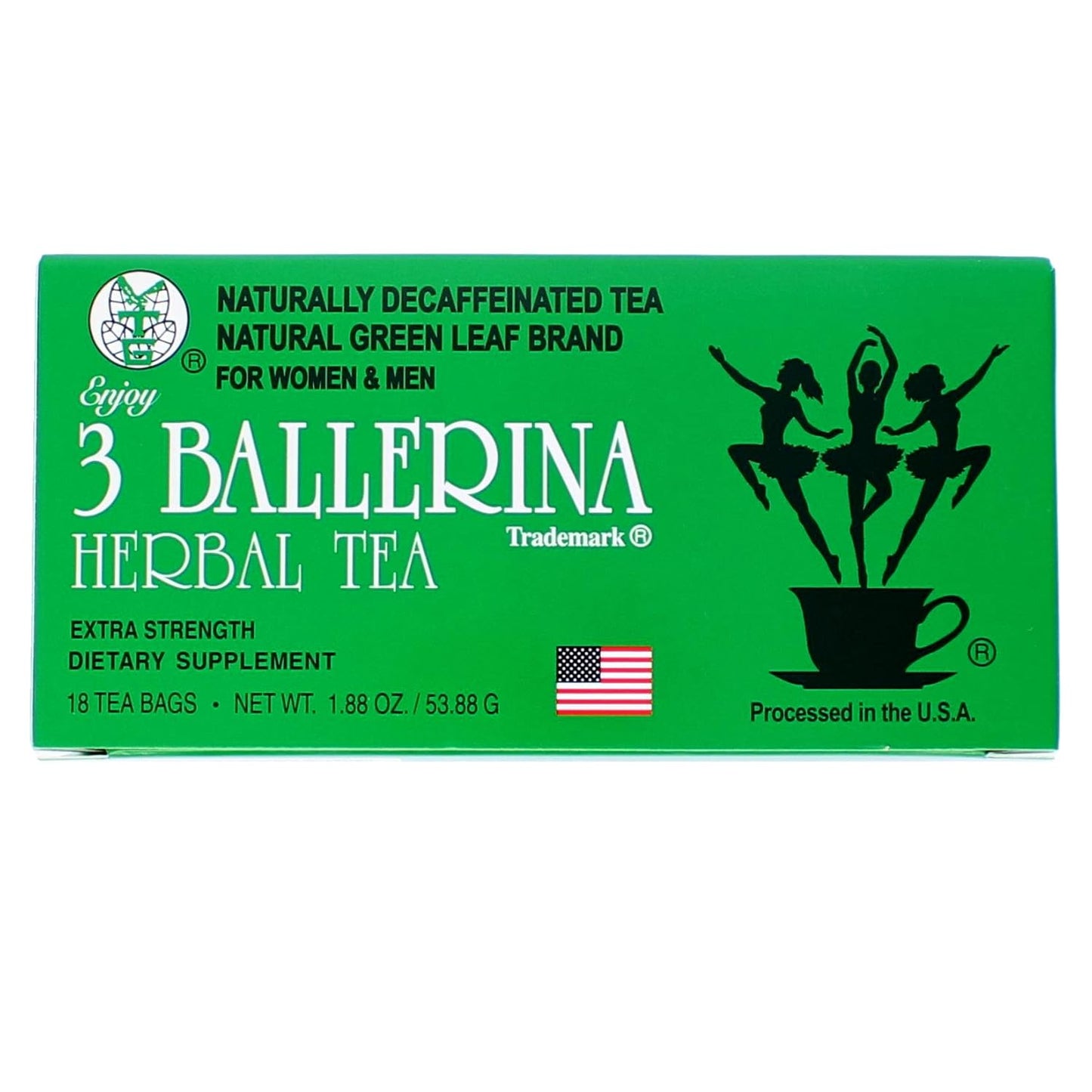 3 Ballerina Herbal Tea Drink Extra Strength Herbal, 18 Count (Pack of 2)