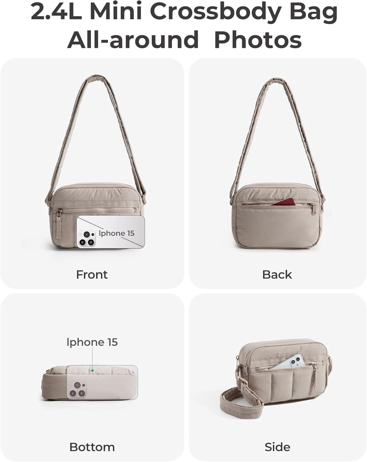 BAGSMART Cross Body Purse, Mini Crossbody Bags for Women Travel Purse,