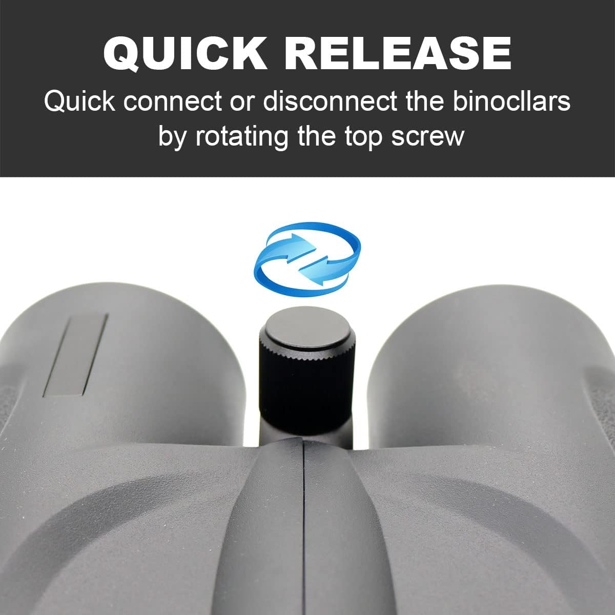 Binocular Tripod Adapter Quick Release with 38mm Mounting Base 1/4-20 Inch Thread Removable Accessories for 8x42 10x50 12x60 15x56 15x60 15x70 20x60 25x70 Roof and Porro Binoculars.