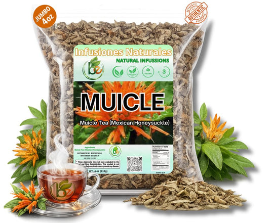 Muicle Herbal Tea (Mexican Honeysuckle) – 4 oz Loose Leaf – 100% Natur