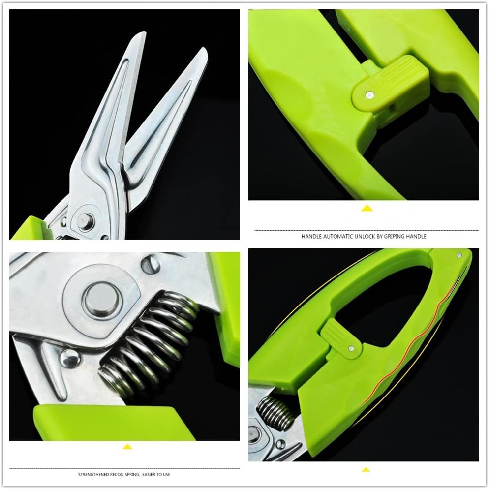 Multi Function Kitchen Garden Shears Spring-Loaded With Anti-Slip Hand