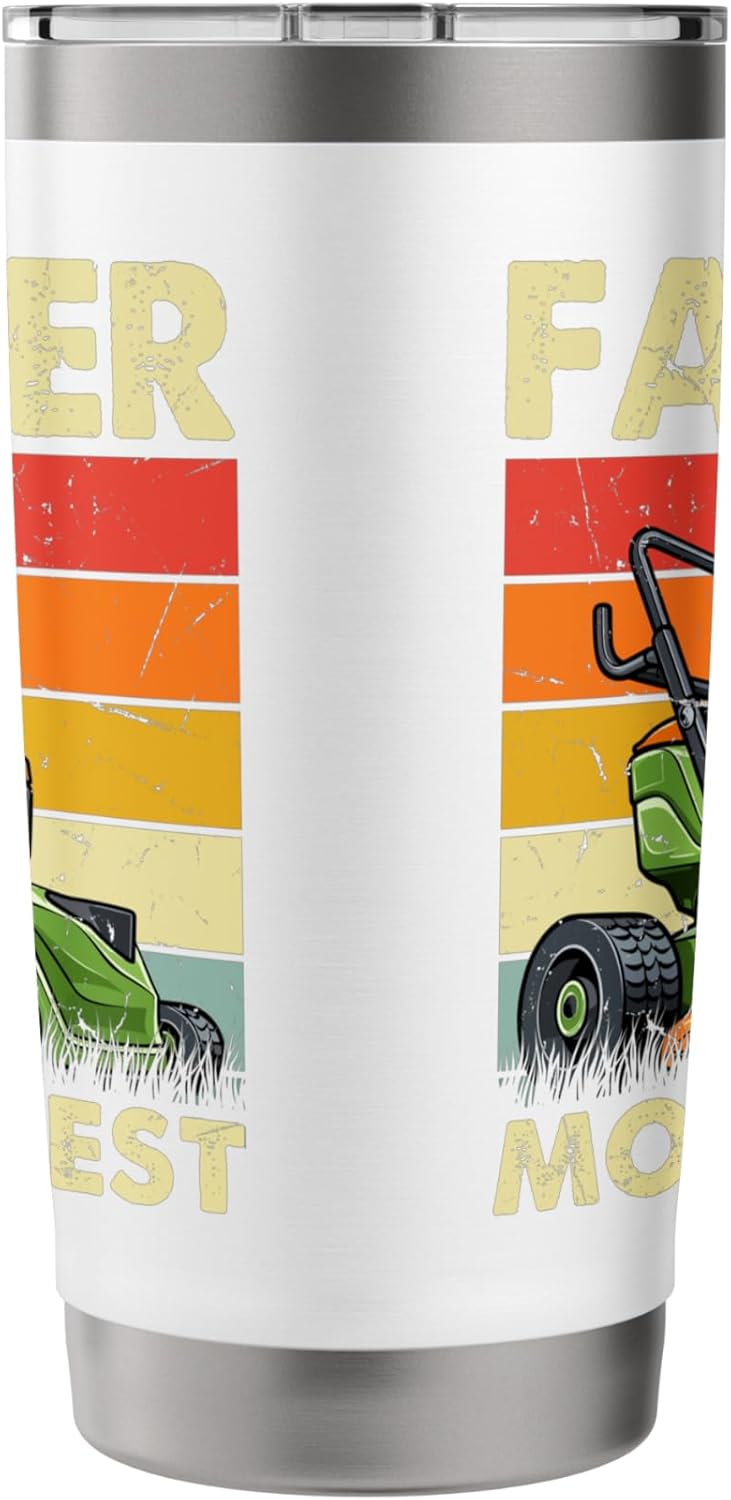 Father Mows Best Stainless Steel Insulated Tumbler