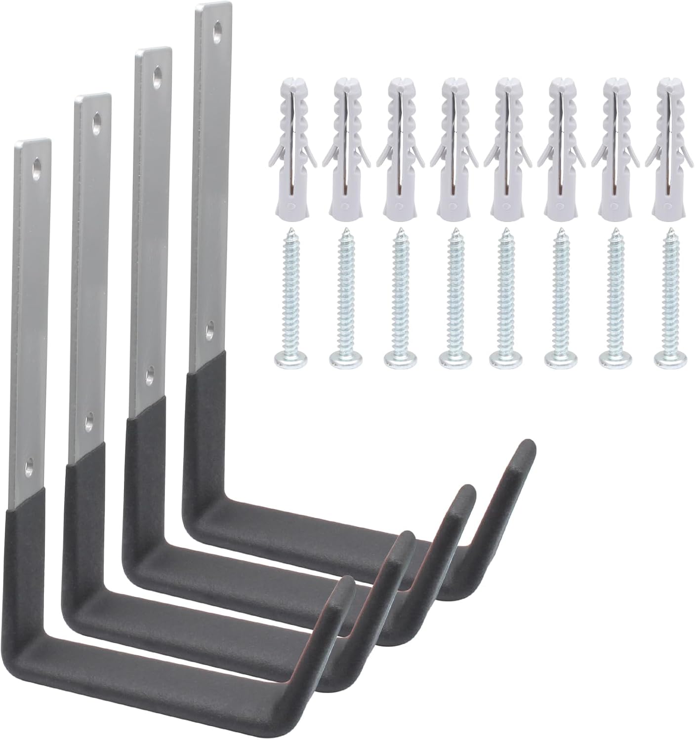 Bivethoi Heavy Duty Steel Hooks, Garage Storage Utility Hooks Garden Tool Organizer, Wall Mount Hooks, Small U Hooks, Steel Garage Garden Hooks(4 Pack)