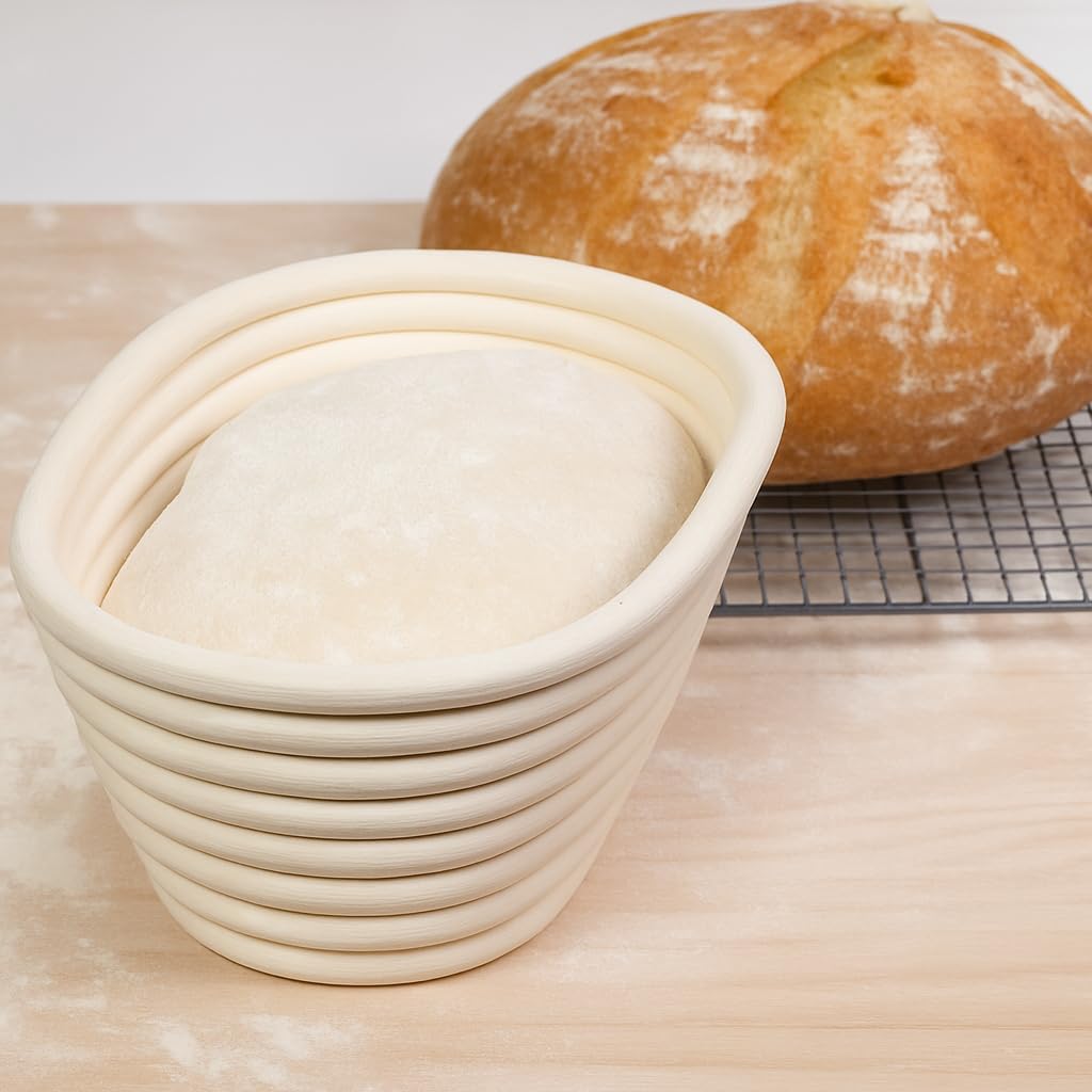 Saint Germain Bakery Premium Round Bread Banneton Basket with Liner - 