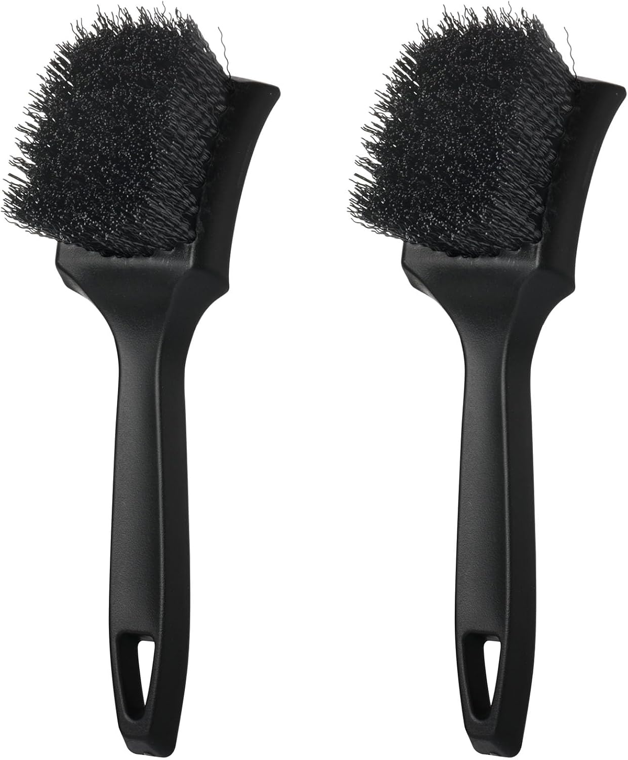 2 Pcs Bird Bath Brush Black Hard Bristle Cleaning Brush with Ergonomic Handle Utility Bird Bath Scrub for Bird Feeder Bath Accessories Fountain Outdoor Cleaning
