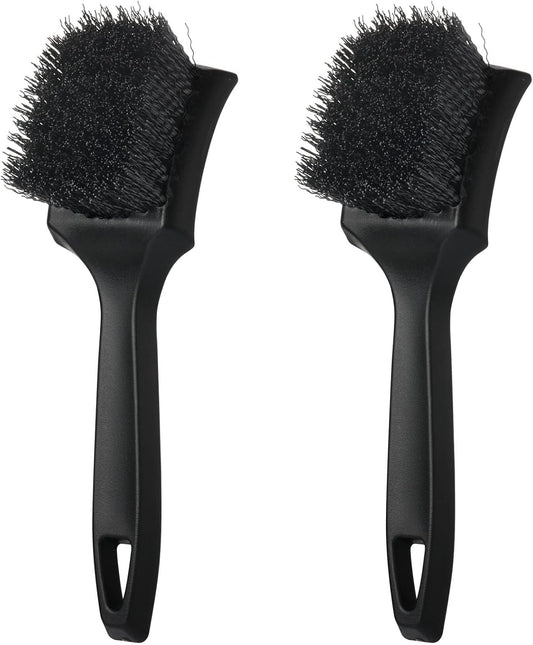 2 Pcs Bird Bath Brush Black Hard Bristle Cleaning Brush with Ergonomic Handle Utility Bird Bath Scrub for Bird Feeder Bath Accessories Fountain Outdoor Cleaning