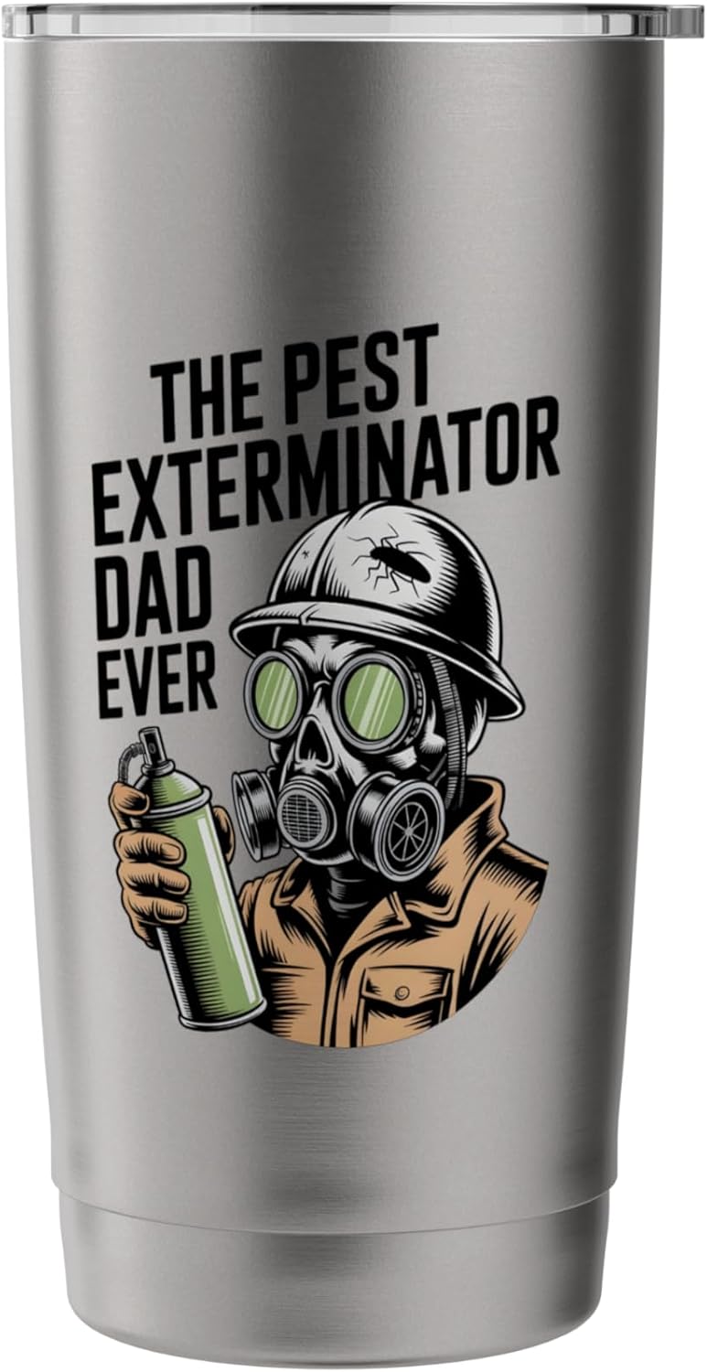 Funny Exterminator Dad Pest Control Father's Day Pest Dad Stainless Steel Insulated Tumbler
