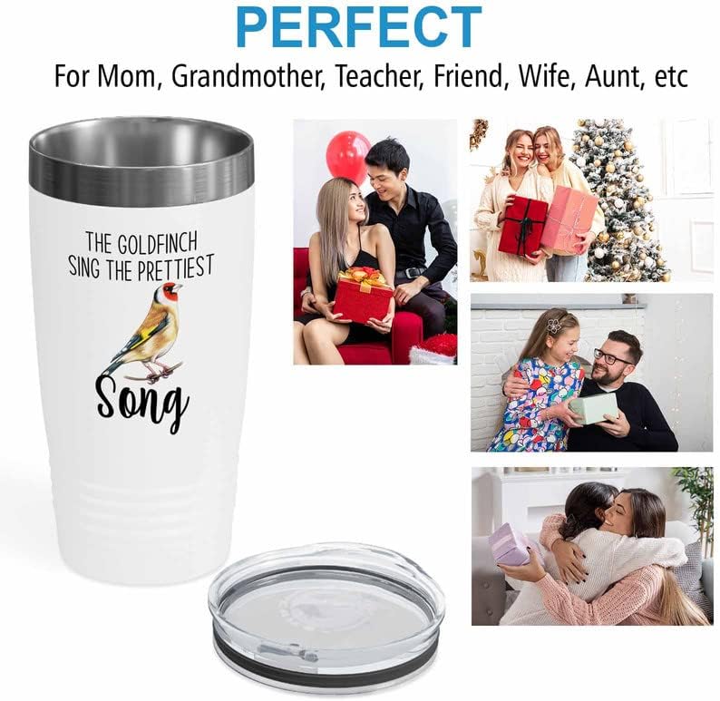 Bird Lover White Edition Viking Tumbler 20oz - Prettiest Song - Hummin