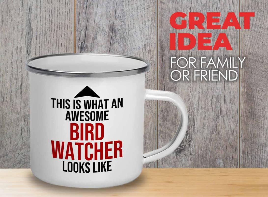 Bird Lover Camper Mug 12oz - Awsome bird watcher looks like - Hummingb