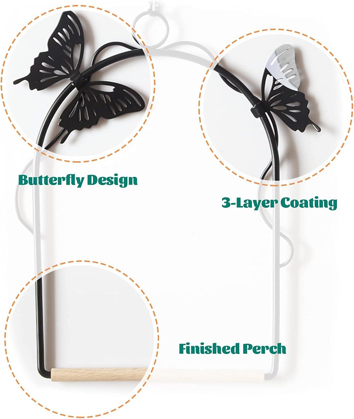 Hummingbird Swing 2 Pack Attractive Hummingbird Perch with Rust Resist
