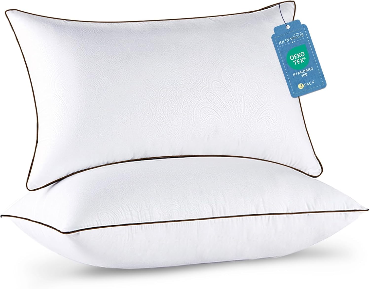 JOLLYVOGUE Standard Pillows Set of 2, Cooling and Supportive Pillows F