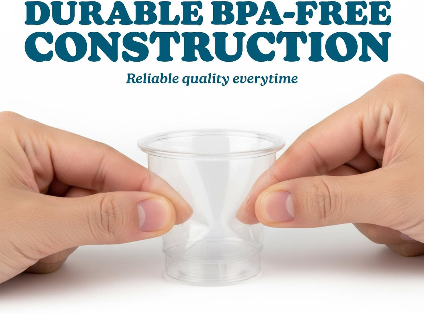 Blue Sky 2 Oz Clear PET Cups - 40 Count, Durable Plastic Shot Cups for Parties and Events