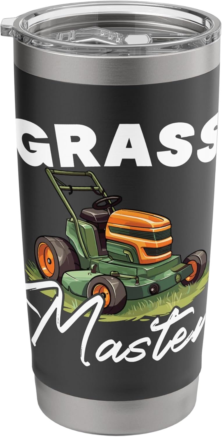 Lawn Mower Lawn Mowing Landscaping Lawn Care Gardening Stainless Steel Insulated Tumbler