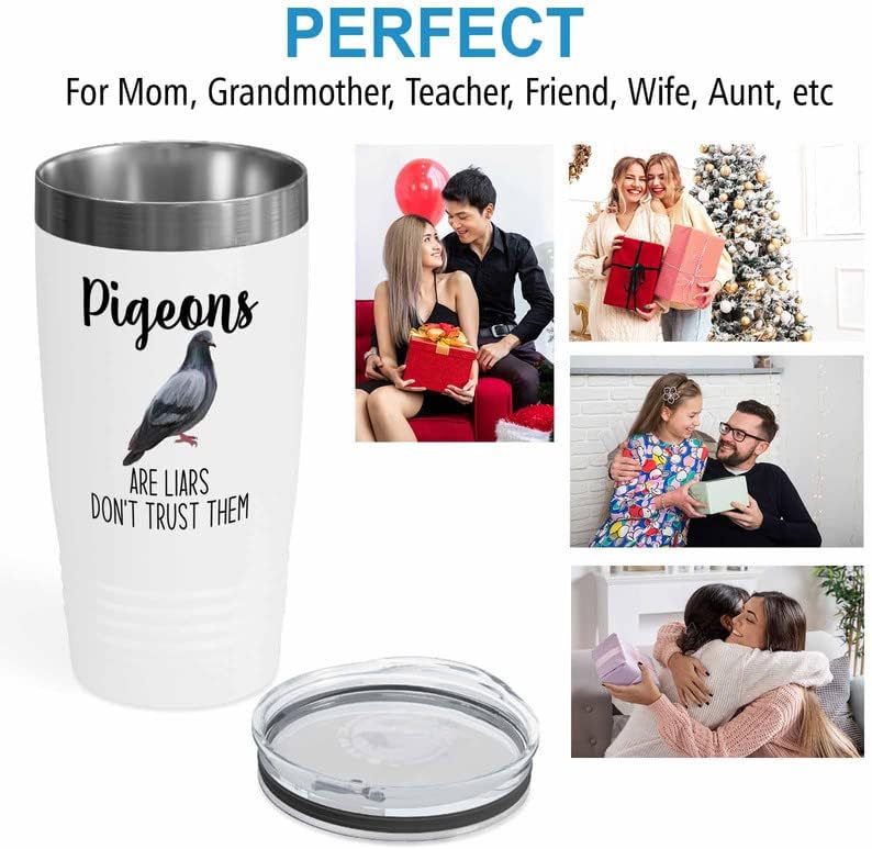Bird Lover White Edition Viking Tumbler 20oz - Don't Trust pgeon - Hum