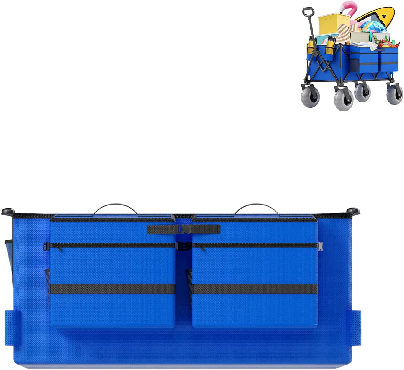Insulated Cooler Bag & Wagon Fabric for CAtArt Beach Wagon with Big Wheels, Folding Cart Accessory Made of 600D Oxford Cloth, Keeps Drinks & Snacks Cold, Durable Storage Tote for Beach, Camping