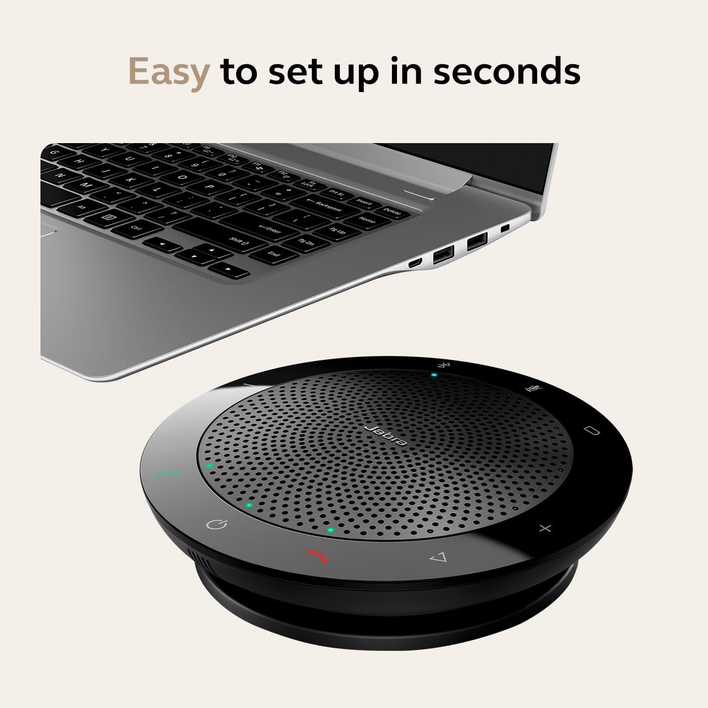Jabra Speak 510 (2025 Edition) Portable, USB or Wireless Bluetooth Spe