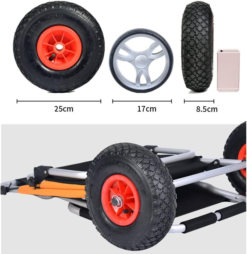HBJWOV Home Garden Utility Wagon Cart Folding Cart Shopping Trolley Portable Wagon for Camping and Fishing