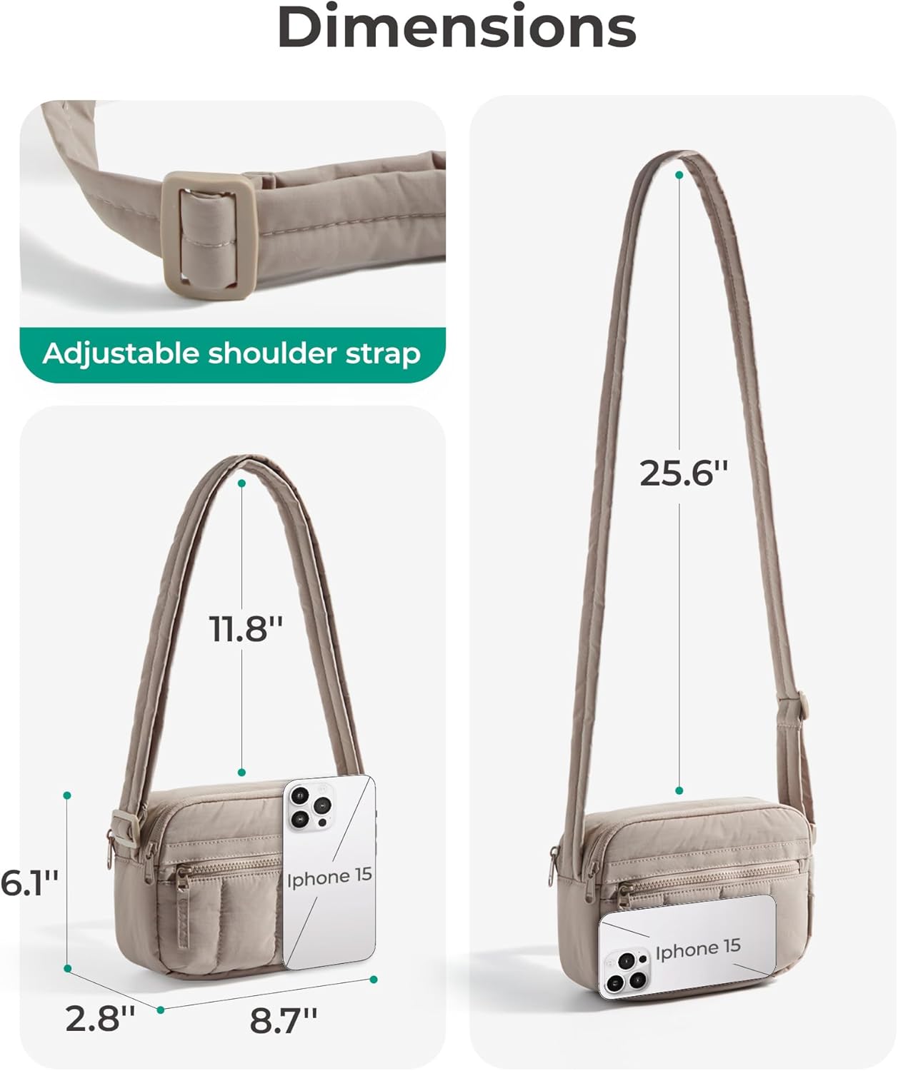 BAGSMART Cross Body Purse, Mini Crossbody Bags for Women Travel Purse,
