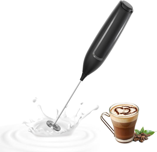 Milk Frother Handheld Battery, Electric Foam Maker Frother Wand, Drink
